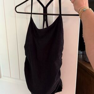 Black Strappy Women's maternity Tank Top